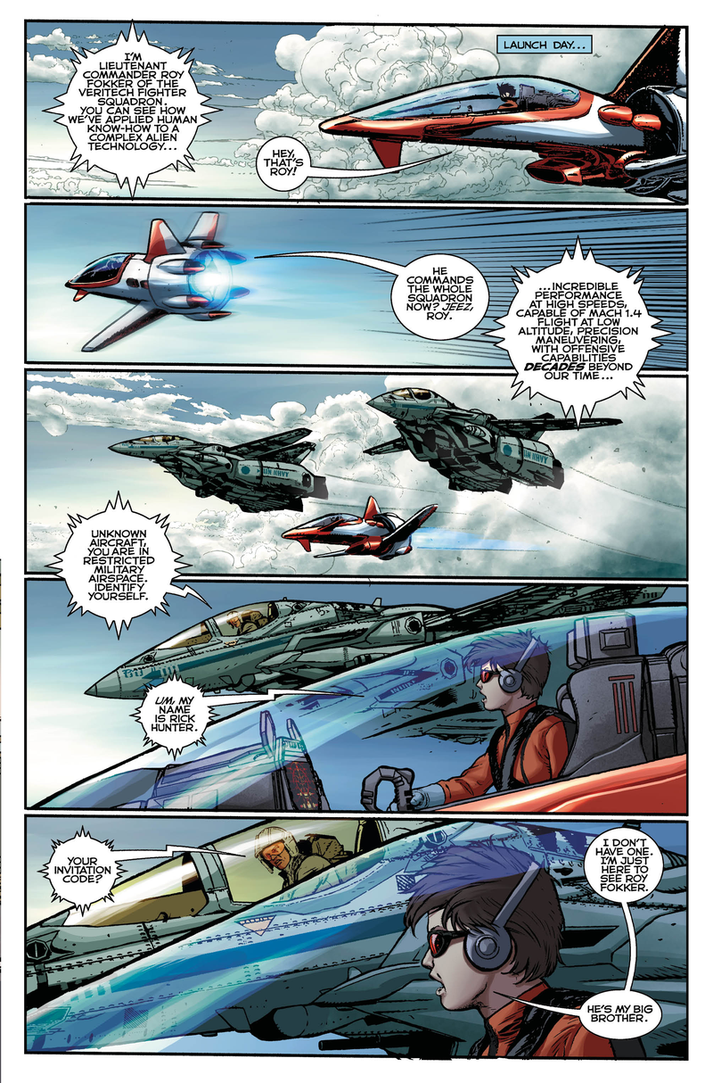 Illustration for article titled Rick Hunter and Roy Fokker Reunite in This First Look Inside the New, Reimagined Robotech Comic